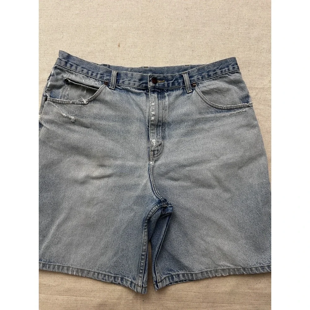 Britannia Vintage Denim Shorts Men's 38 Light Wash 100% Cotton Casual Jean Short